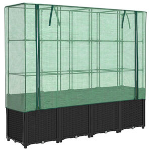 vidaXL rattan hat&aacute;s&uacute; magas&aacute;gy&aacute;s &uuml;vegh&aacute;ztakar&oacute;val 160 x 40 x 153 cm