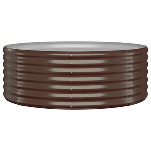 vidaXL barna horganyzott ac&eacute;l kerti magas&aacute;gy&aacute;s 100x100x36 cm