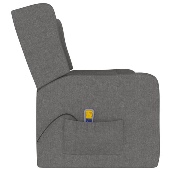 vidaXL vil&aacute;gossz&uuml;rke k&eacute;tszem&eacute;lyes d&ouml;nthető massz&aacute;zsfotel poh&aacute;rtart&oacute;val