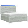 vidaXL LED Boxspring &Aacute;gy Mattal Vil&aacute;gossz&uuml;rke 140 x 200 cm B&aacute;rsony