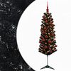 vidaXL Karcs&uacute; műkar&aacute;csonyfa g&ouml;mb&ouml;kkel 150 cm 150 LED Meleg feh&eacute;r