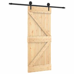 vidaXL Cs&uacute;sz&oacute; ajt&oacute; 85 x 210 cm Szil&aacute;rd Fenyőfa (Nem Kezelt)