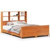 vidaXL viaszbarna t&ouml;m&ouml;r fenyőfa &aacute;gy matrac n&eacute;lk&uuml;l 140 x 190 cm