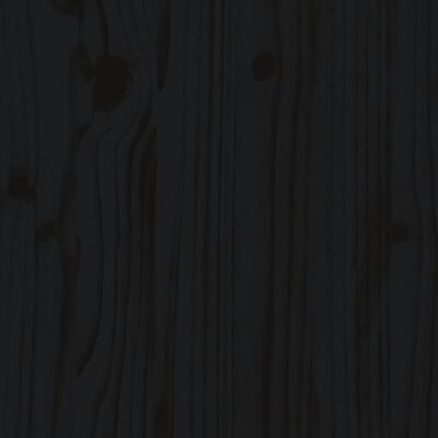 vidaXL fekete tömör fenyőfa kerti pad 80x38x45 cm