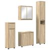 vidaXL Fürdőszoba bútor szett fiókkal 4 pcs Sonoma tölgy Faanyag