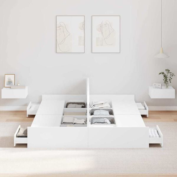 vidaXL &Aacute;gykeret t&aacute;rol&oacute;val fejt&aacute;ml&aacute;val Feh&eacute;r 140 x 190 cm Faanyag