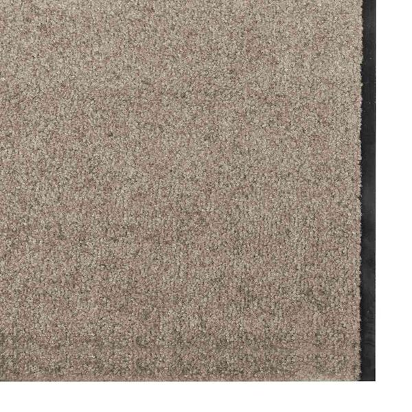 vidaXL Ajt&oacute;szőnyeg Beige &eacute;s fekete 120 x 400 cm Polipropil&eacute;n &eacute;s vinil