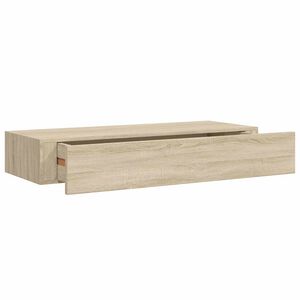 vidaXL t&ouml;lgysz&iacute;nű MDF falra szerelhető fi&oacute;kos polc 60 x 23,5 x 10 cm