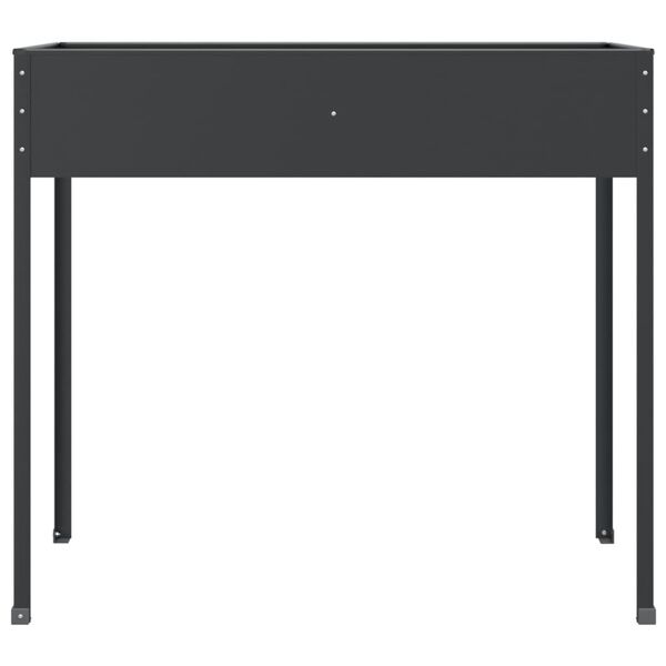 vidaXL antracitszürke horganyzott acél kerti ültető 100,5x40,5x90 cm