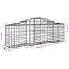 vidaXL 10 db &iacute;ves horganyzott vas gabion kos&aacute;r 200x30x60/80 cm