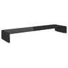vidaXL Fekete &uuml;veg TV/monitor &aacute;llv&aacute;ny 110x30x13 cm