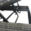 vidaXL szürke polyrattan napozóágy napernyővel