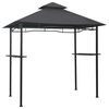 vidaXL antracitsz&uuml;rke ac&eacute;l grillpavilon 240 x 150 x 255 cm
