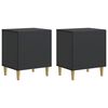 vidaXL &Eacute;jjeliszekr&eacute;ny 2 pcs Fekete 43 x 34,5 x 50 cm Szerelt Fa