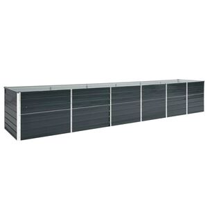 vidaXL antracitsz&uuml;rke horganyzott ac&eacute;l kerti magas&aacute;gy&aacute;s 480x80x77 cm