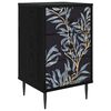 vidaXL &Eacute;jjeliszekr&eacute;ny DOKKUM Fekete T&ouml;lgy 36 x 33 x 61 cm Szerelt Fa