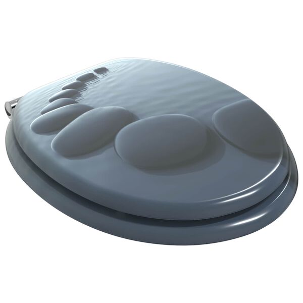 vidaXL L&aacute;gy z&aacute;r&oacute;d&aacute;s&uacute; WC &uuml;lőke Sz&uuml;rke 44 x 38 cm MDF lap