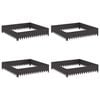 vidaXL Fűszeg&eacute;lyez&eacute;s 4 pcs 100 x 100 x 20 cm Ac&eacute;l Fekete
