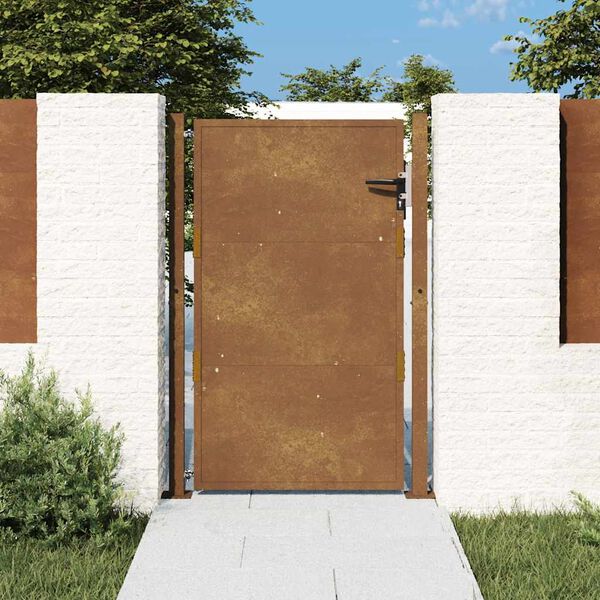 vidaXL Corten acél kerti kapu 100x125 cm