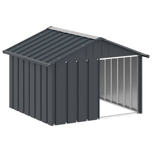vidaXL antracit horganyzott ac&eacute;l kutyah&aacute;z 116,5x103x81,5 cm