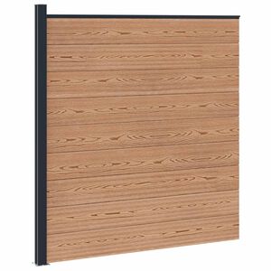 vidaXL Ker&iacute;t&eacute;s K&eacute;szlet 175 x 186 cm WPC &eacute;s Alum&iacute;nium Barna