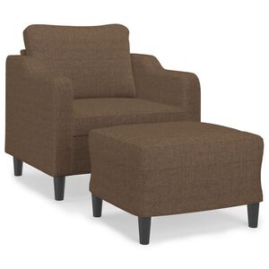 vidaXL barna sz&ouml;vet kanap&eacute;fotel l&aacute;btart&oacute;val 60 cm