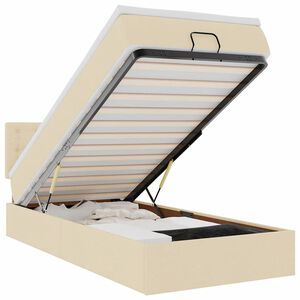 vidaXL Ottom&aacute;n &aacute;gy matraccal kr&eacute;m 100x200 cm sz&ouml;vet