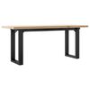 vidaXL t&ouml;m&ouml;r fenyőfa &eacute;s ac&eacute;l O-v&aacute;z&uacute; doh&aacute;nyz&oacute;asztal 110x40x45,5 cm