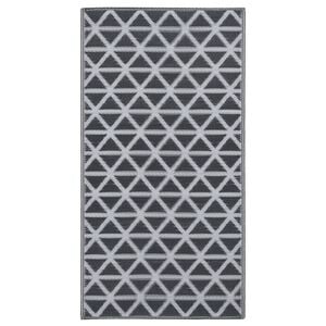 vidaXL k&uuml;lt&eacute;ri szőnyeg ARAKIL fekete 120x180 cm PP