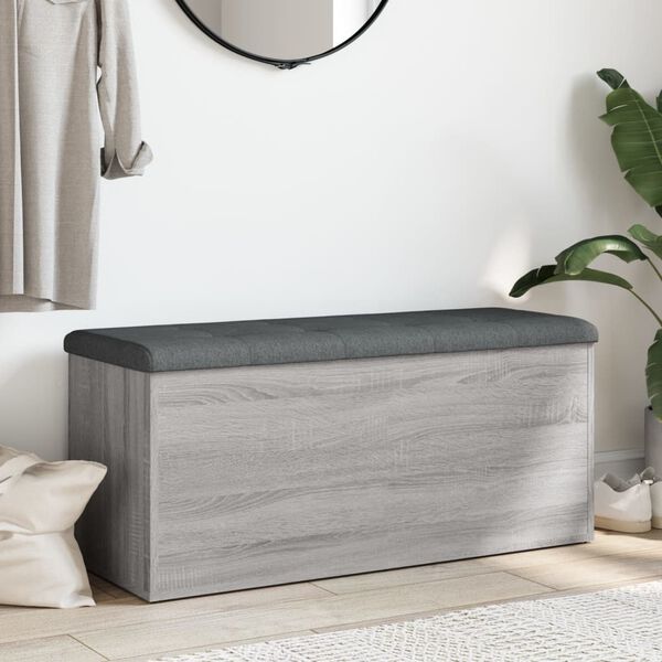 vidaXL sz&uuml;rke sonoma sz&iacute;nű szerelt fa t&aacute;rol&oacute;pad 102 x 42 x 45 cm