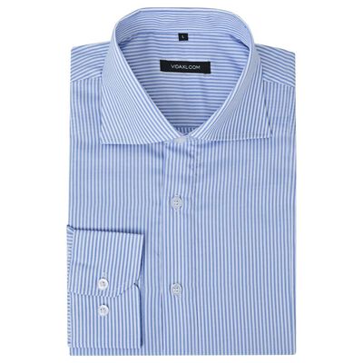 vidaXL S-méretű fehér-világoskék csíkos férfi üzleti ing