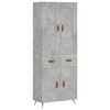 vidaXL betonsz&uuml;rke szerelt fa magasszekr&eacute;ny 69,5 x 34 x 180 cm