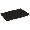 vidaXL s&ouml;t&eacute;tbarna kezelt t&ouml;m&ouml;r t&ouml;lgyfa fali polc 60x40x2 cm