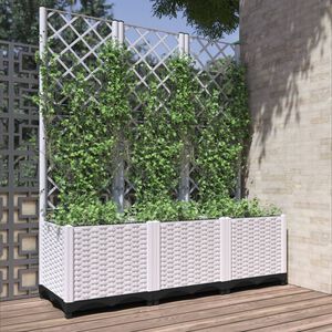 vidaXL feh&eacute;r polipropil&eacute;n r&aacute;csos kerti &uuml;ltetől&aacute;da 120 x 40 x 136 cm