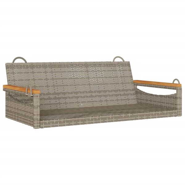 vidaXL szürke polyrattan hintapad 109 x 62 x 40 cm