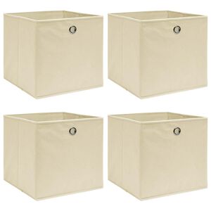 vidaXL 4 db kr&eacute;msz&iacute;nű sz&ouml;vet t&aacute;rol&oacute;doboz 32 x 32 x 32 cm