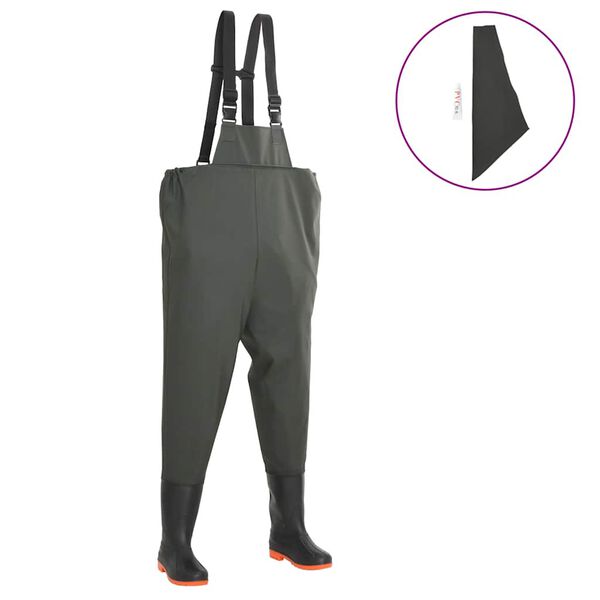 vidaXL zöld gázlóruha csizmával méret 41