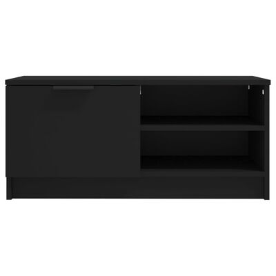 vidaXL 2 db fekete szerelt fa TV-szekrény 80 x 35 x 36,5 cm
