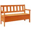 vidaXL Kerti pad t&aacute;rol&oacute;val Barna 119 x 44 x 76 cm T&ouml;m&ouml;r fenyőfa
