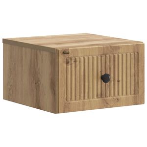 vidaXL Fali &eacute;jjeli szekr&eacute;ny K&eacute;zműves T&ouml;lgy 33 x 34,5 x 20 cm