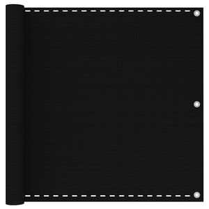 vidaXL fekete HDPE erk&eacute;lyparav&aacute;n 90 x 600 cm