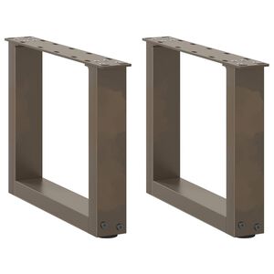 vidaXL 2 db U alak&uacute; nat&uacute;r ac&eacute;l doh&aacute;nyz&oacute;asztal l&aacute;b 40x(30-31) cm