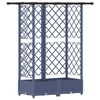 vidaXL Magas&iacute;tott &Aacute;gy Trellis-szel &eacute;s Tetővel Sz&uuml;rke 124 x 40 x 123 cm