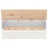vidaXL fehér tömör fenyőfa tárolóláda 109 x 36,5 x 33 cm
