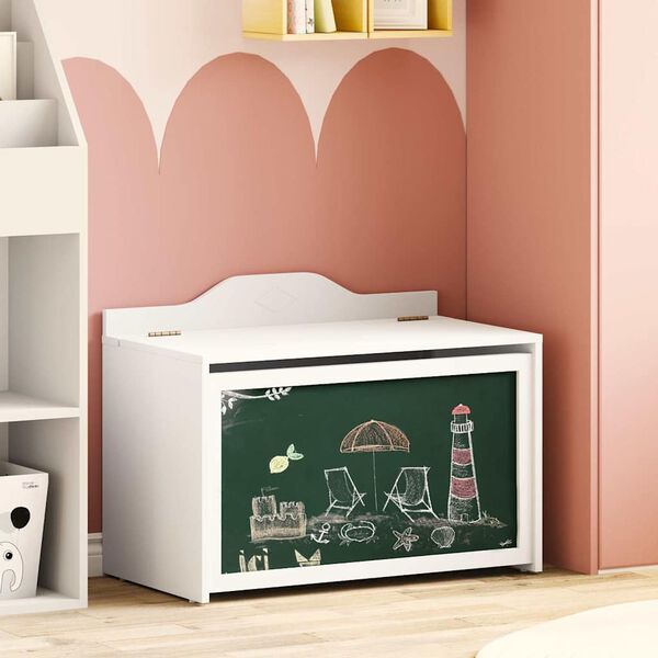 vidaXL T&aacute;rol&oacute; doboz kr&eacute;t&aacute;val a tetej&eacute;n ROROS Feh&eacute;r 73 x 40 x 55 cm