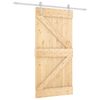 vidaXL Cs&uacute;sz&oacute; ajt&oacute; Term&eacute;szetes &eacute;s Feh&eacute;r 100 x 210 cm T&ouml;m&ouml;r Fenyőfa