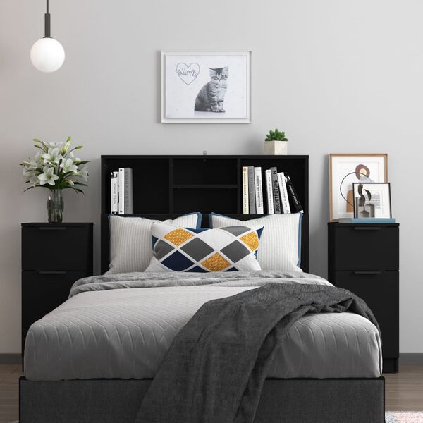 vidaXL 2 db fekete szerelt fa t&aacute;lal&oacute;szekr&eacute;ny 30 x 30 x 70 cm