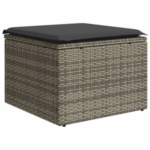 vidaXL sz&uuml;rke polyrattan kerti sz&eacute;k p&aacute;rn&aacute;val 55 x 55 x 37 cm