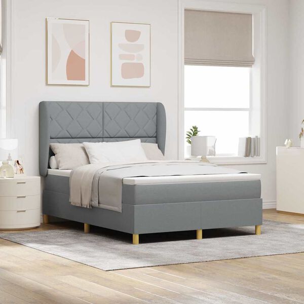 vidaXL Boxspring &aacute;gy matraccal S&ouml;t&eacute;tsz&uuml;rke 90x190 cm Sz&ouml;vet sz&ouml;vet