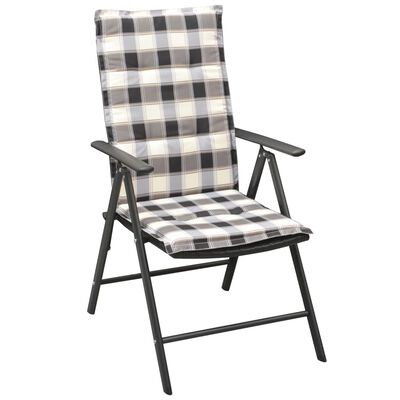 vidaXL 2 db fekete rakásolható polyrattan kerti szék párnával